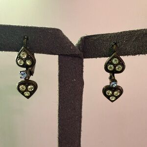 Sorrelli Crystal Brass Tone Dangle Earrings